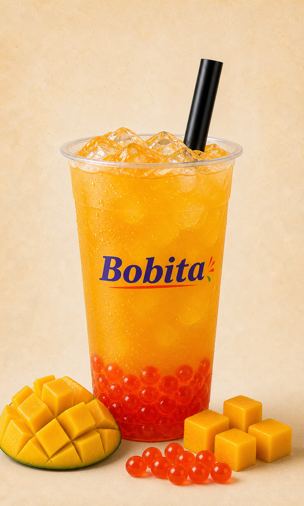 Mango agua fresca with ice