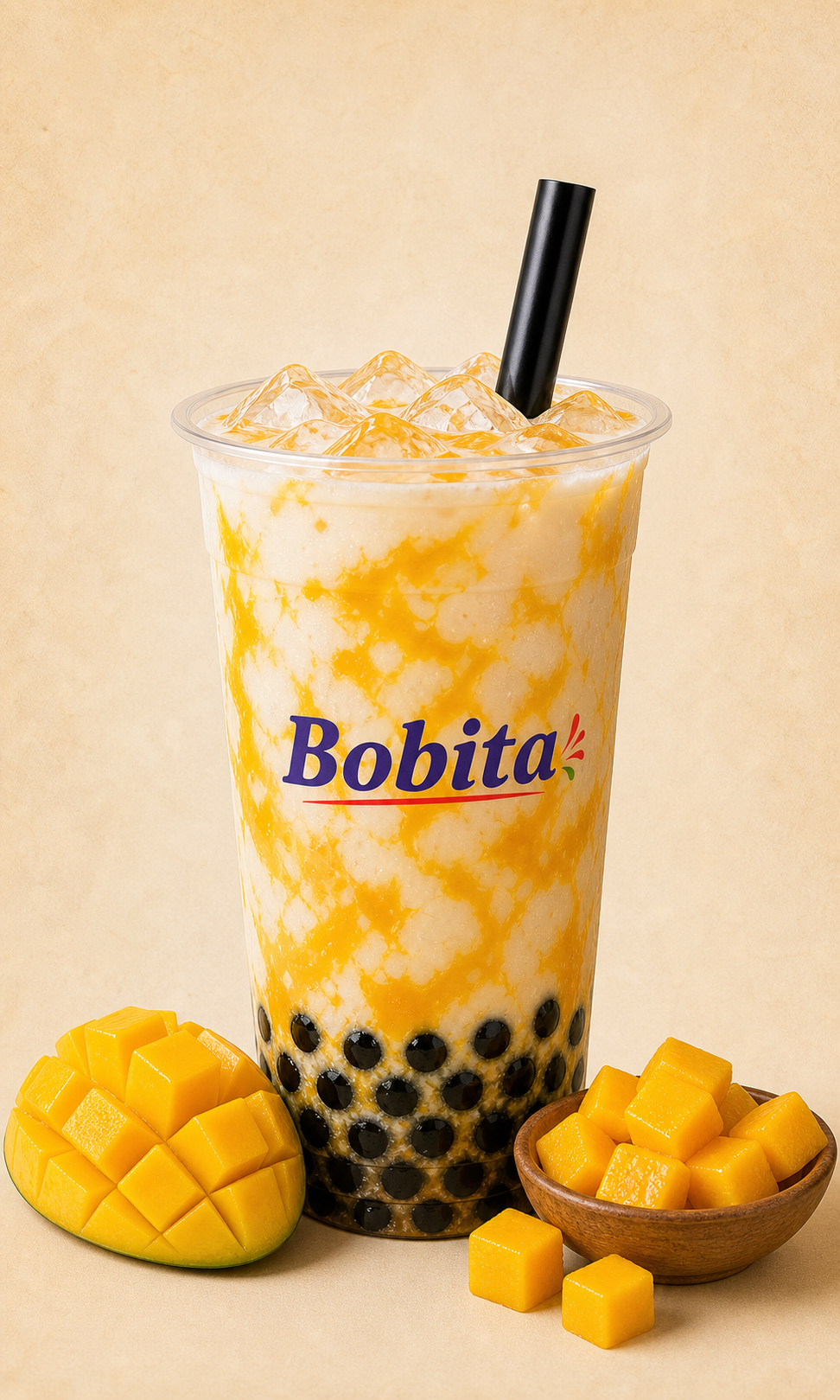 Mango horchata with real fruit puree