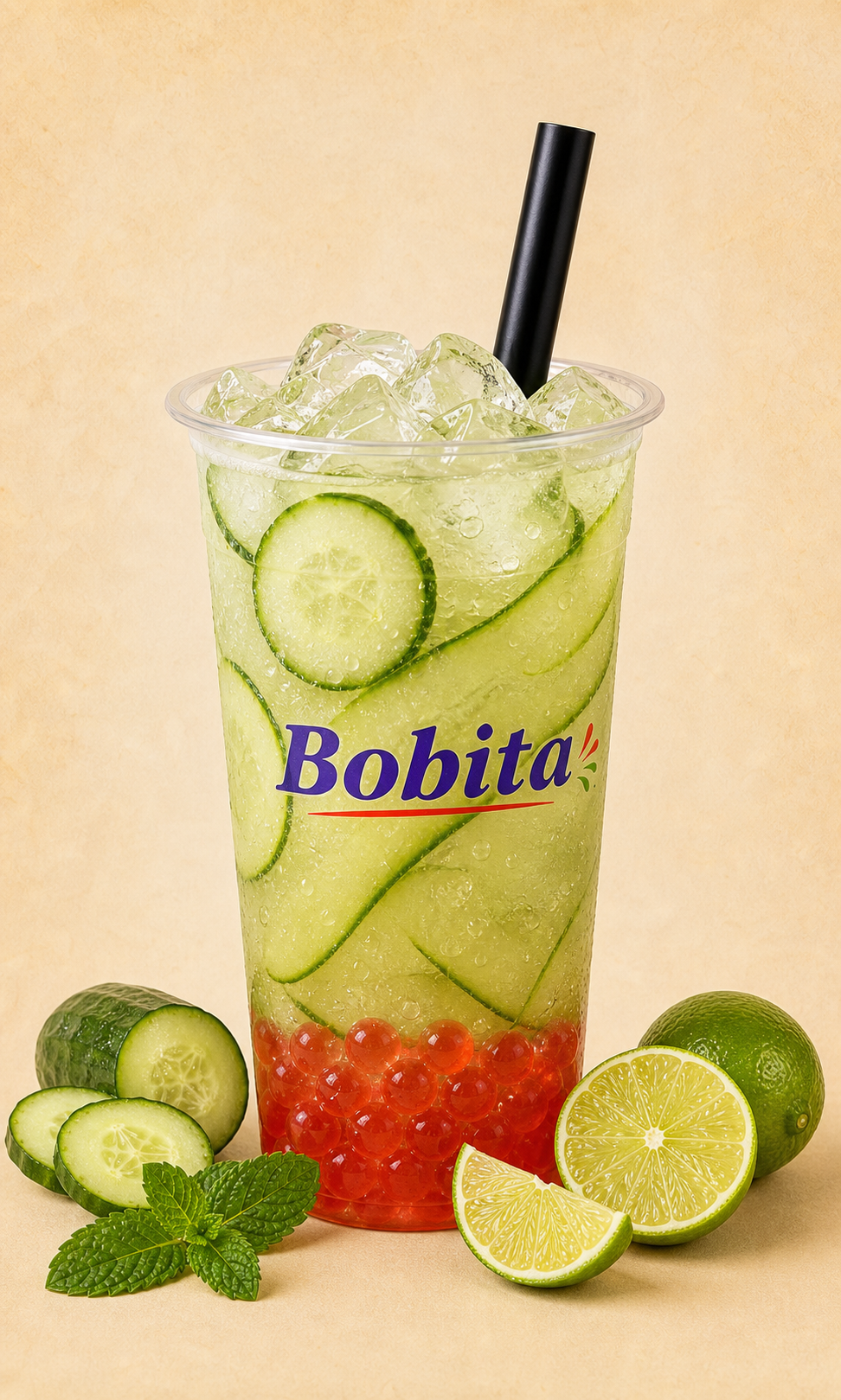 Pepino con limon agua fresca with ice
